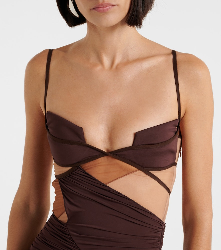 Nensi Dojaka Draped minidress