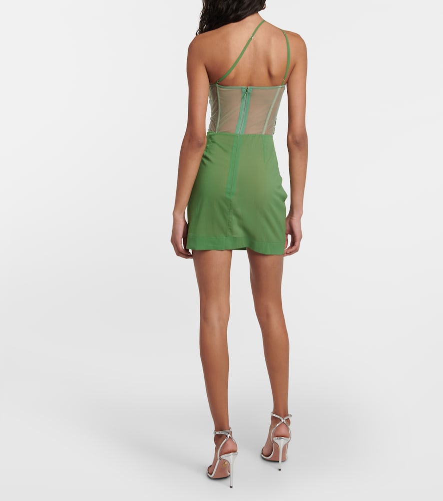 Nensi Dojaka Draped one-shoulder minidress