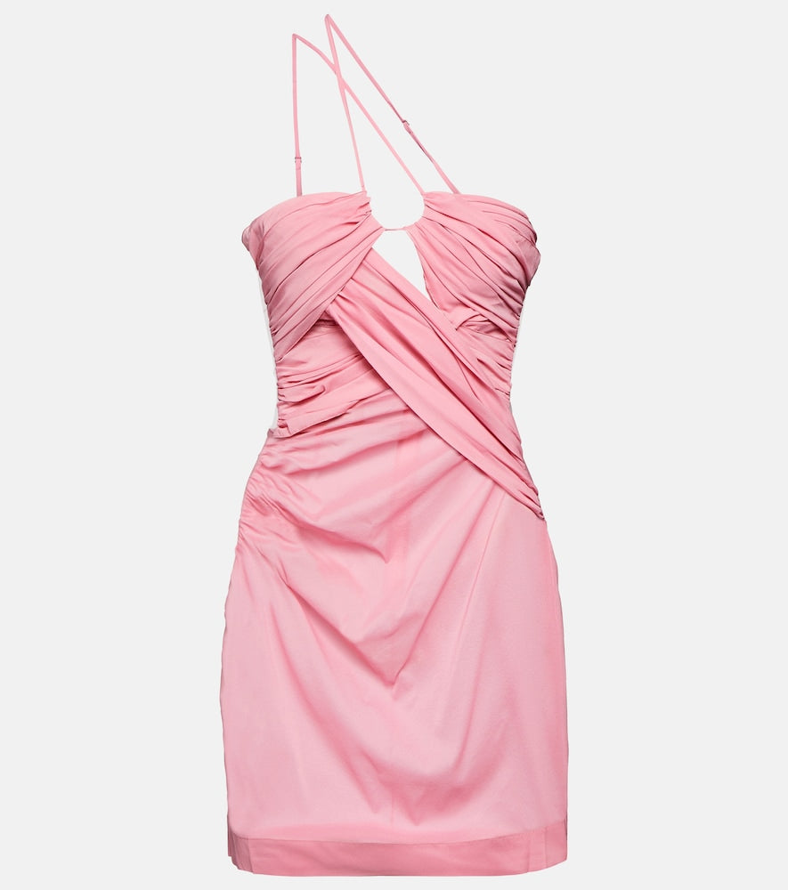 Nensi Dojaka Draped one-shoulder minidress. Nensi Dojaka 单肩垂褶迷你连衣裙