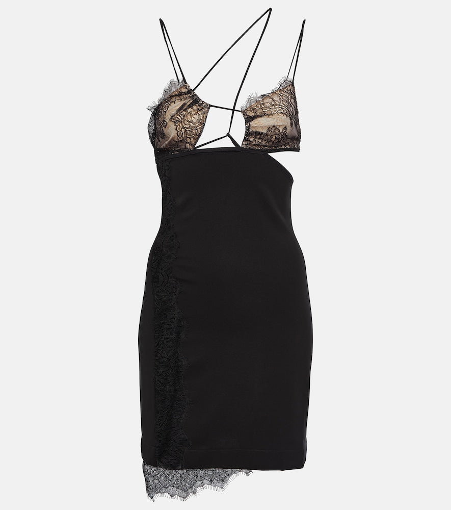 Nensi Dojaka Lace-trimmed minidress. Nensi Dojaka 蕾丝边饰迷你连衣裙