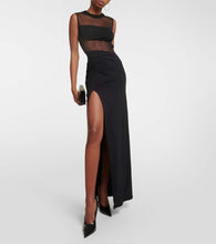 Nensi Dojaka Mesh and jersey maxi dress