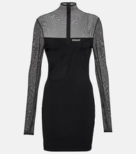 Nensi Dojaka Mesh and jersey minidress