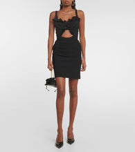 Nensi Dojaka Ruffled cutout jersey minidress