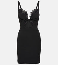Nensi Dojaka Ruffled cutout jersey minidress
