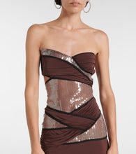 Nensi Dojaka Sequined draped gown