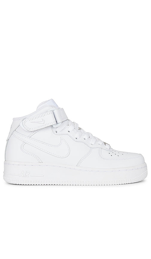 Nike Air Force 1 '07 Mid Rec Sneaker in White - Nike - Air Force 1 '07 Mid Rec - Baskets - Blanc - Nike Air Force 1 '07 Mid Rec 运动鞋 白色 - Nike Air Force 1 '07 Mid Rec Sneaker in Weiß - 나이키 에어포스 1 '07 미드 렉 스니커즈 화이트 색상 - Sneaker Nike Air Force 1 '07 Mid Rec in bianco