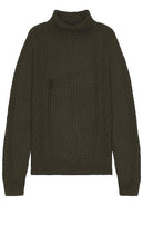 Nike Cable Knit Turtleneck in Dark Green - Nike - Col roulé en tricot torsadé - Vert foncé - Nike 深绿色绞花针织高领毛衣 - Nike Rollkragenpullover mit Zopfmuster in Dunkelgrün - Nike 케이블 니트 터틀넥 다크 그린 색상 - Dolcevita Nike Cable Knit in verde scuro
