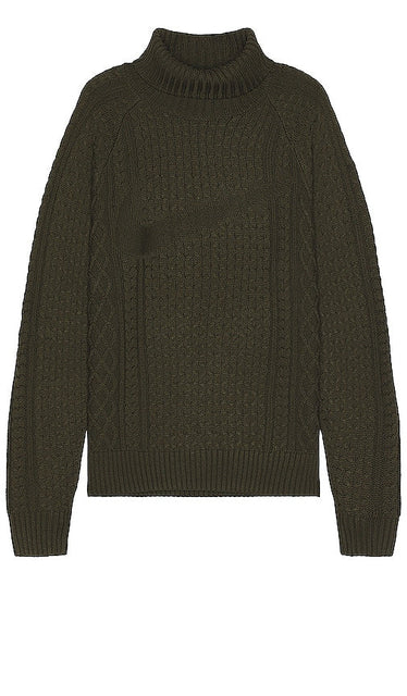 Nike Cable Knit Turtleneck in Dark Green - Nike - Col roulé en tricot torsadé - Vert foncé - Nike 深绿色绞花针织高领毛衣 - Nike Rollkragenpullover mit Zopfmuster in Dunkelgrün - Nike 케이블 니트 터틀넥 다크 그린 색상 - Dolcevita Nike Cable Knit in verde scuro