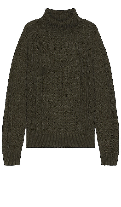 Nike Cable Knit Turtleneck in Dark Green - Nike - Col roulé en tricot torsadé - Vert foncé - Nike 深绿色绞花针织高领毛衣 - Nike Rollkragenpullover mit Zopfmuster in Dunkelgrün - Nike 케이블 니트 터틀넥 다크 그린 색상 - Dolcevita Nike Cable Knit in verde scuro
