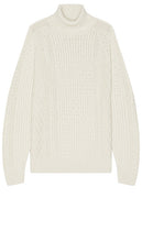 Nike Cable Knit Turtleneck in Ivory