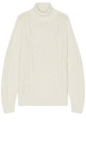 Nike Cable Knit Turtleneck in Ivory