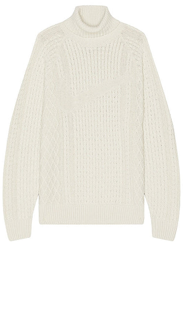 Nike Cable Knit Turtleneck in Ivory