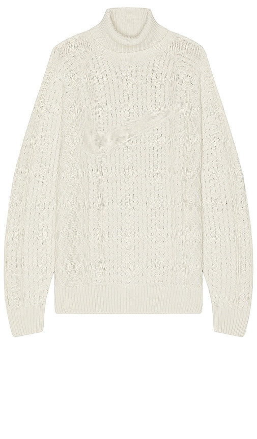 Nike Cable Knit Turtleneck in Ivory