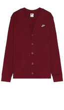 Nike Club (NSW) Fairway Cardigan in Burgundy