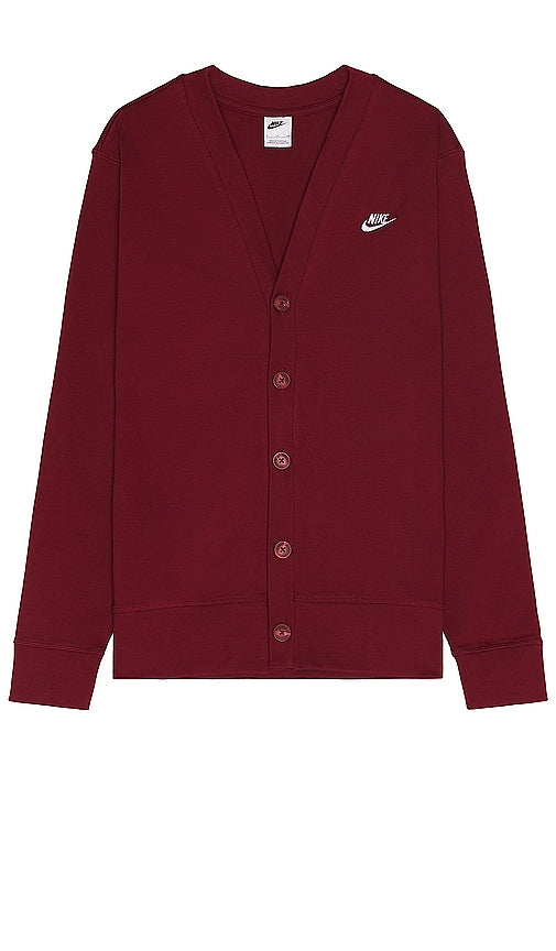 Nike Club (NSW) Fairway Cardigan in Burgundy