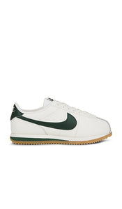 Nike Cortez Leather Sneaker in White | Sail  Fir  Gum Yellow  & Black Lifestyle Sneakers for Women