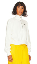 Nike Crop Quarter Zip Sweatshirt in White
