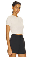 Nike Essential Slim Fit Crop T-shirt in Beige
