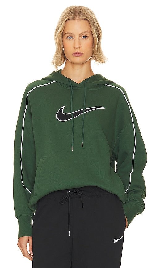 Nike Fleece Oversized Hoodie in Green - Nike - Sweat à capuche oversize en polaire - Vert - 绿色 Nike Fleece 超大连帽衫 - Übergroßer Nike Fleece-Hoodie in Grün - Nike Fleece 오버사이즈 후디 그린 색상 - Felpa con cappuccio oversize in pile Nike in verde
