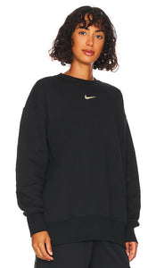 Nike NSW Fleece Crewneck Sweatshirt in Black