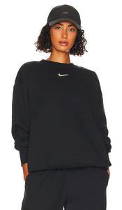 Nike NSW Fleece Crewneck Sweatshirt in Black