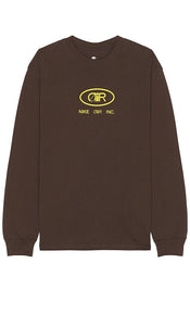 Nike NSW M90 Long Sleeve Tee in Brown