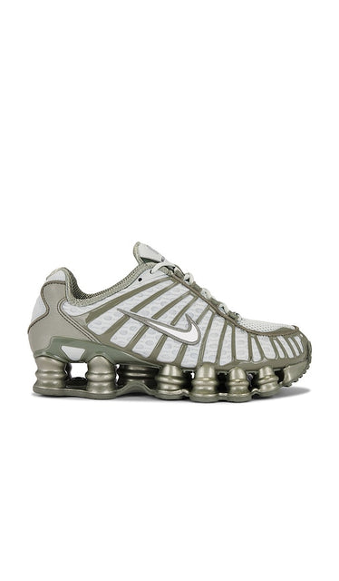 Nike Shox TL Sneaker in Grey | Light Silver  White  & Light Army Athletic Sneakers for Women
