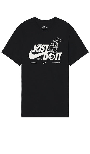 Nike Swoosh Tee in Black - Nike - T-shirt à logo virgule - Noir - 黑色 Nike Swoosh T 恤 - Nike Swoosh T-Shirt in Schwarz - Nike 스우시 티셔츠 블랙 색상 - Maglietta Nike Swoosh in nero