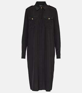 Nili Lotan Adelaide silk midi shirt dress