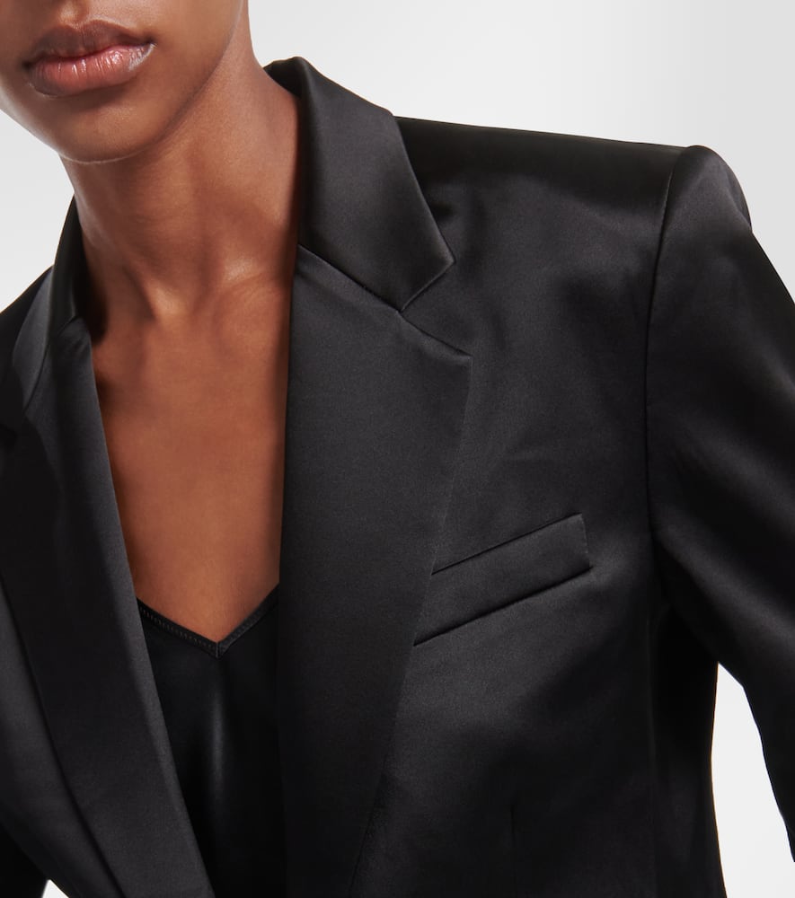 Nili Lotan Boyfriend silk charmeuse blazer