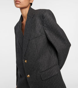 Nili Lotan Boyfriend striped virgin wool jacket