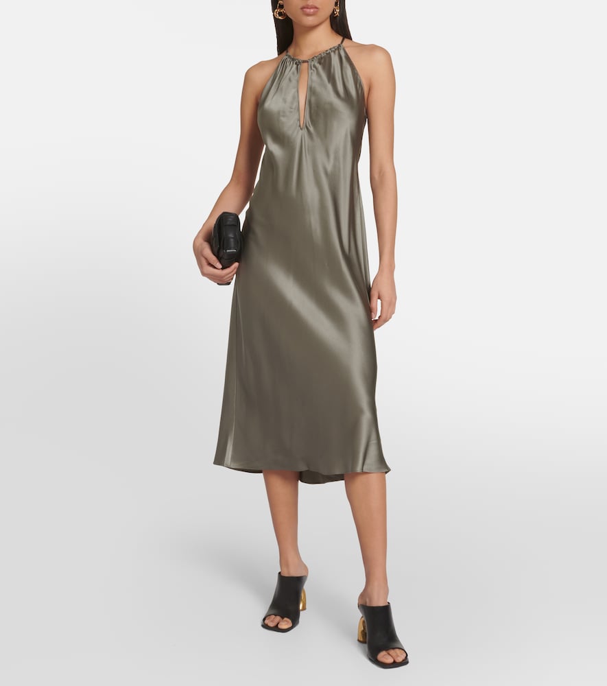 Nili Lotan Eglantine halterneck silk midi dress