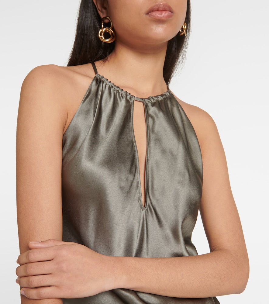 Nili Lotan Eglantine halterneck silk midi dress
