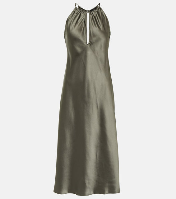 Nili Lotan Eglantine halterneck silk midi dress