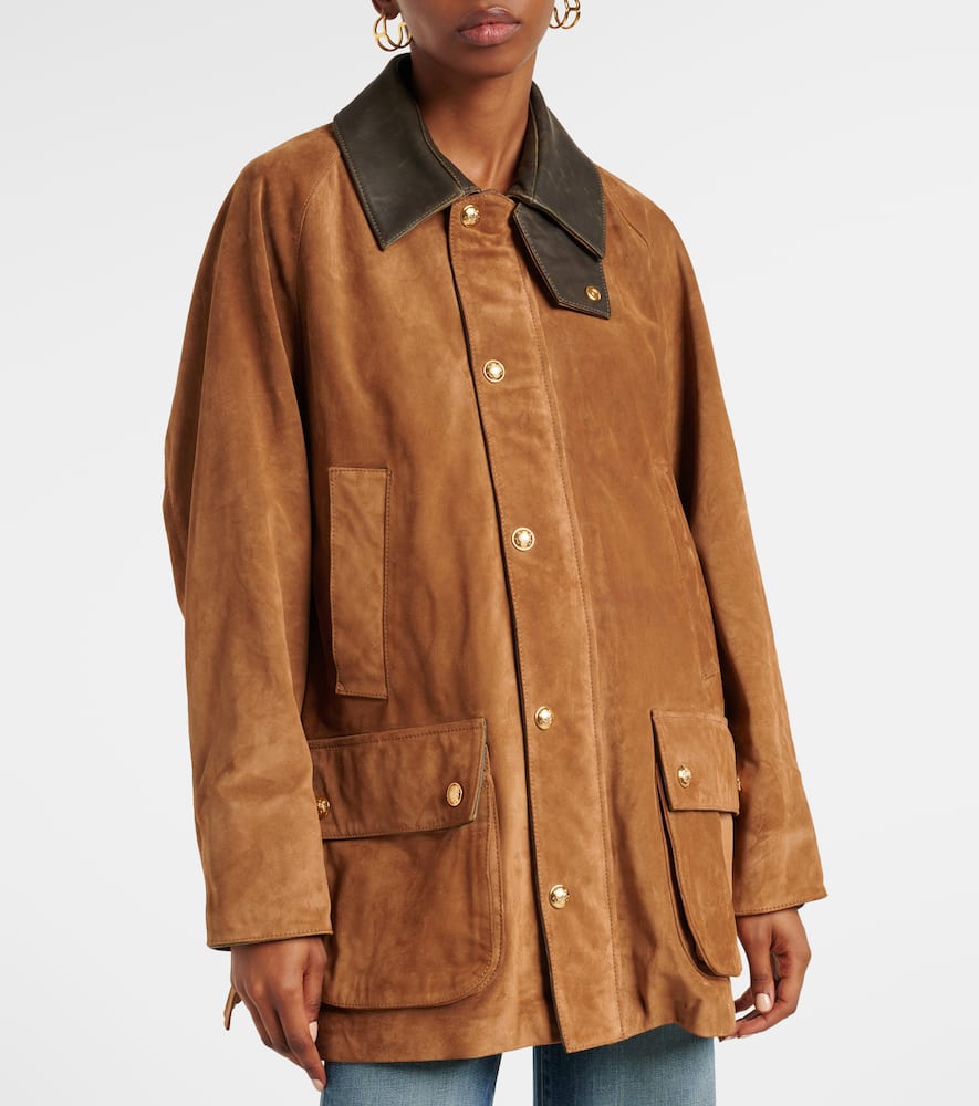 Nili Lotan Kedem leather-trimmed suede jacket