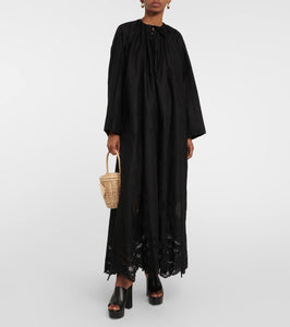 Nili Lotan Nelya embroidered cotton maxi dress