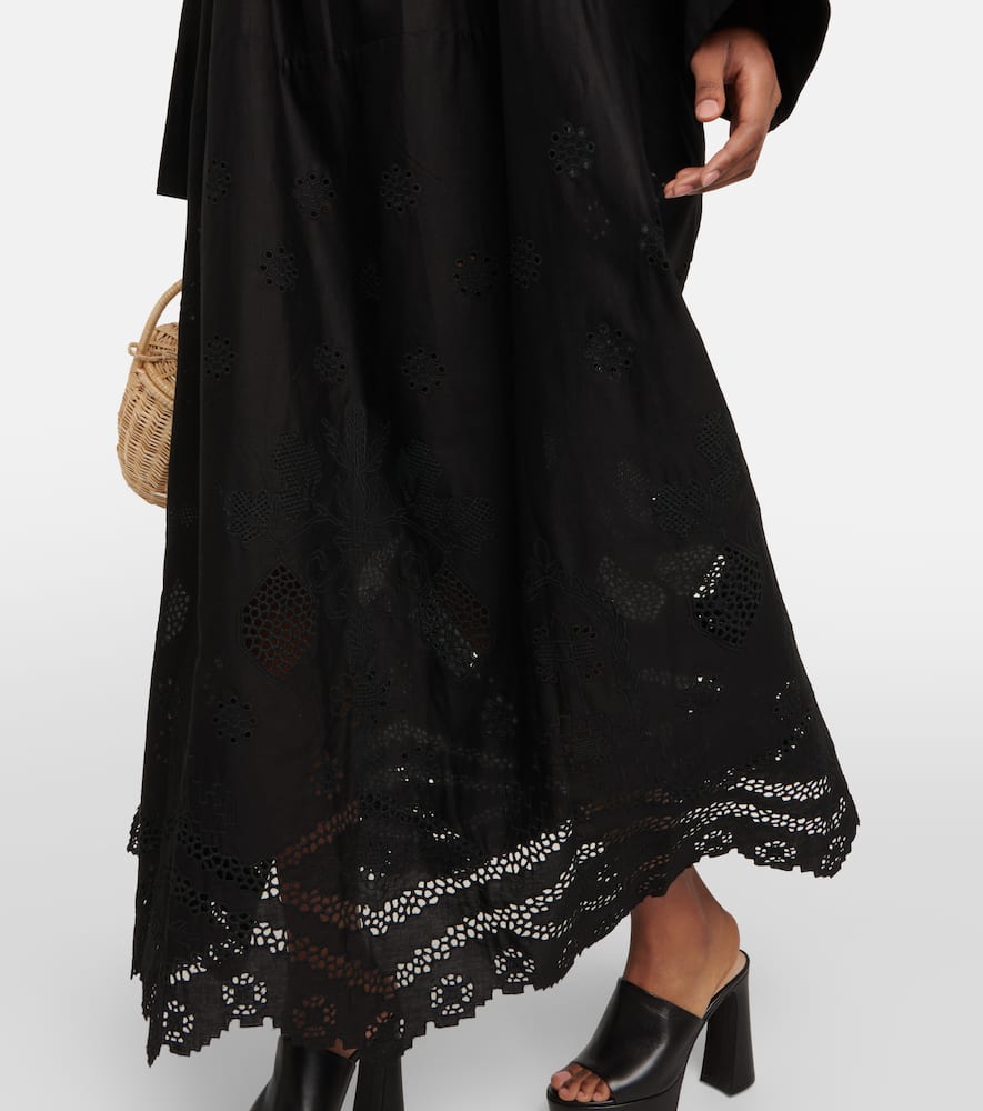 Nili Lotan Nelya embroidered cotton maxi dress