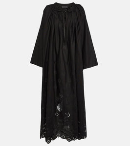 Nili Lotan Nelya embroidered cotton maxi dress