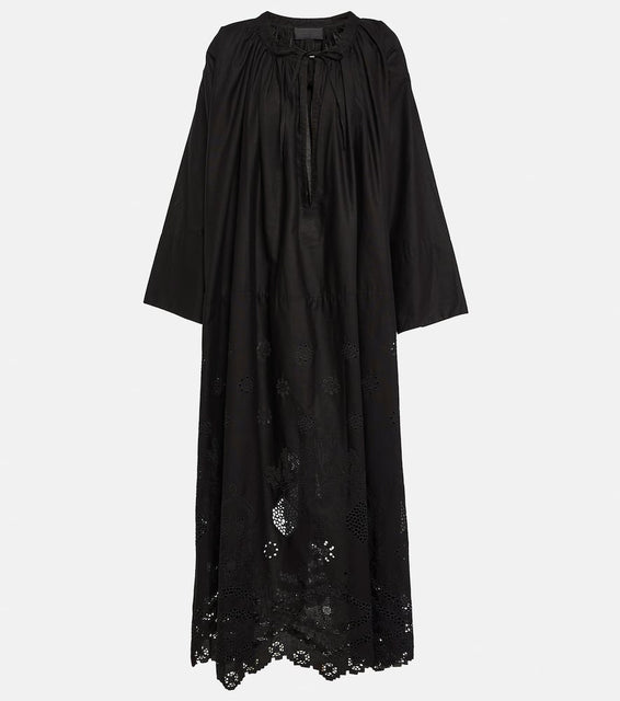 Nili Lotan Nelya embroidered cotton maxi dress