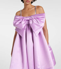 Nina Ricci Bow-detail duchesse satin minidress