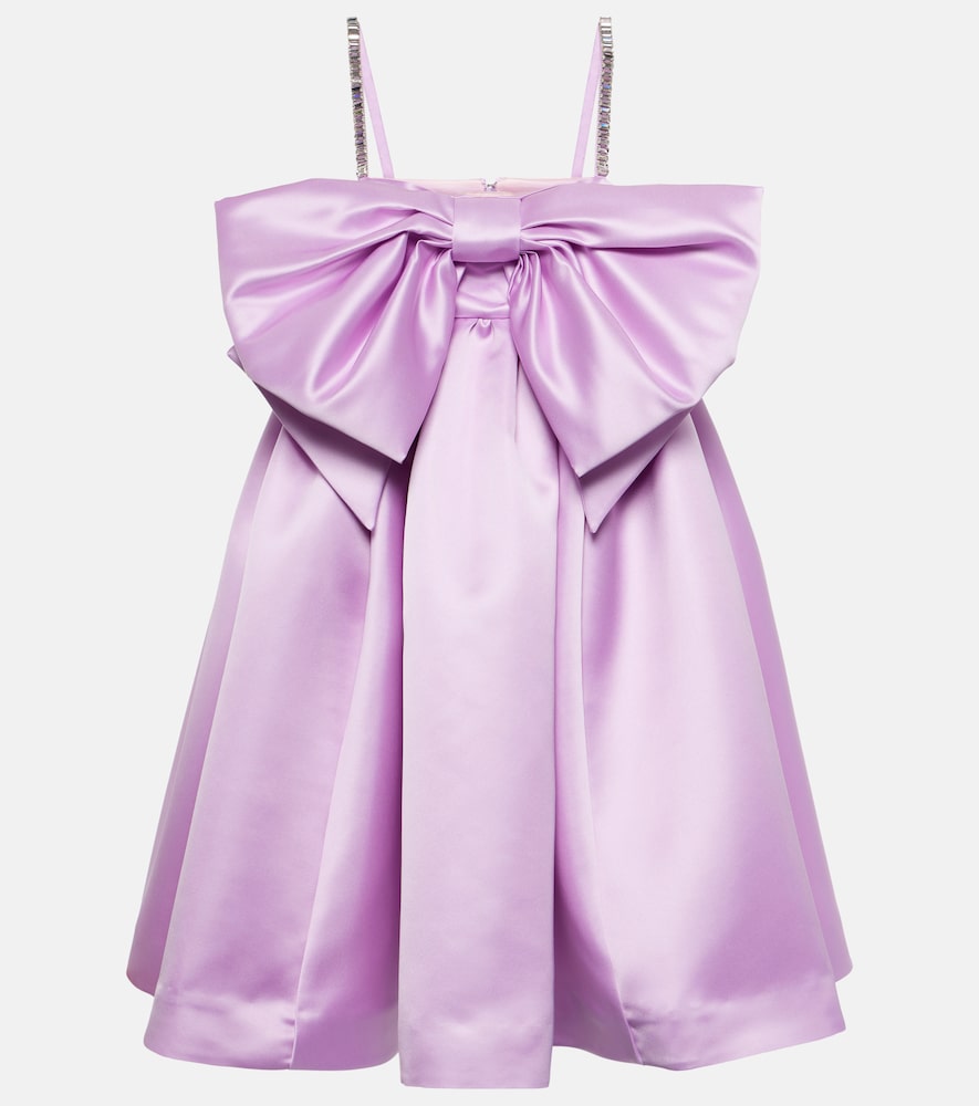 Nina Ricci Bow-detail duchesse satin minidress. Nina Ricci 蝴蝶结装饰缎面迷你连衣裙
