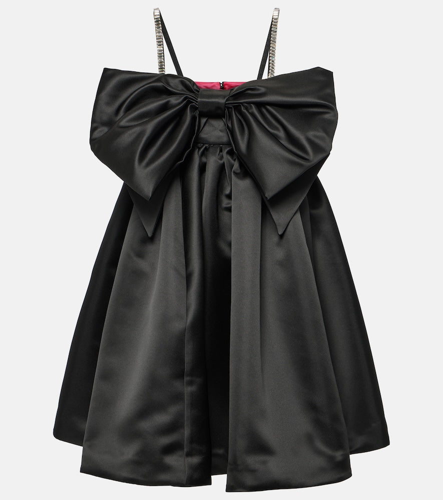 Nina Ricci Bow-detail satin minidress. Nina Ricci 蝴蝶结装饰缎面迷你连衣裙
