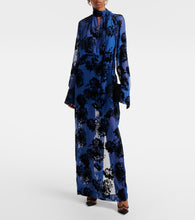 Nina Ricci Devor√É¬© velvet maxi skirt
