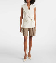 Nina Ricci Double-breasted cotton canvas vest