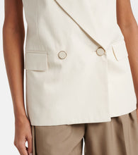 Nina Ricci Double-breasted cotton canvas vest