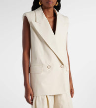 Nina Ricci Double-breasted cotton canvas vest
