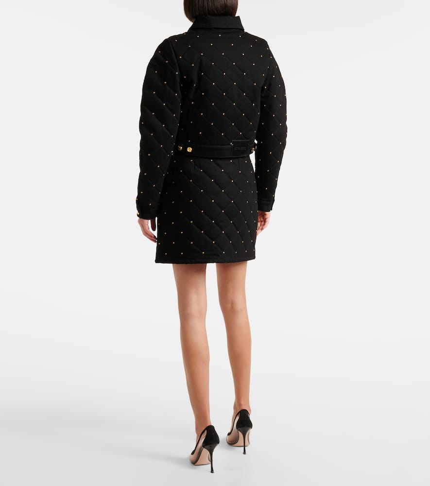 Nina Ricci Embellished cropped denim jacket