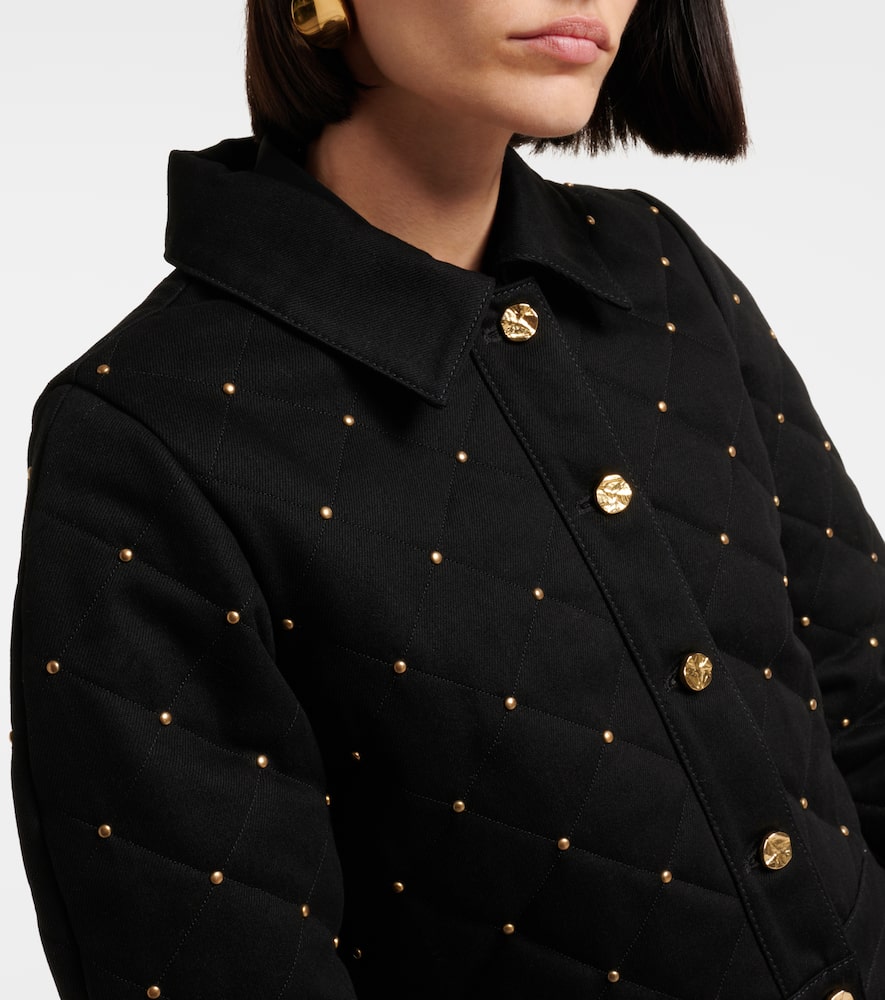 Nina Ricci Embellished cropped denim jacket