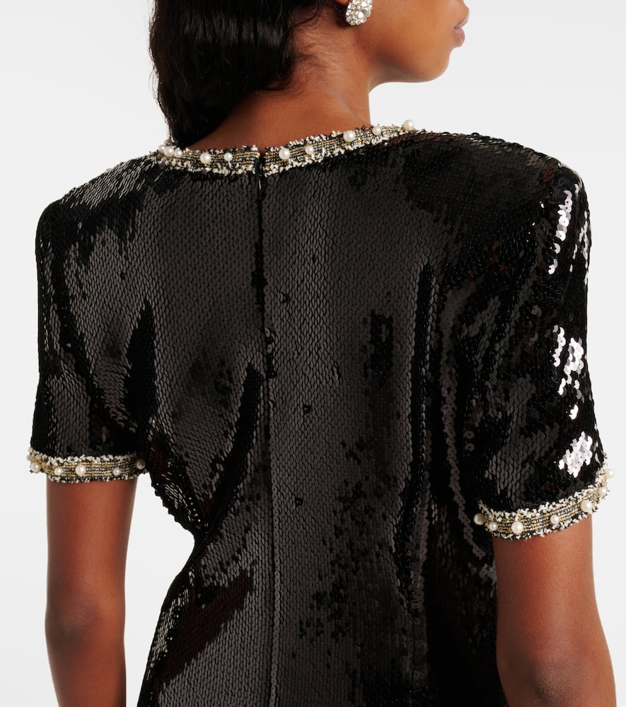 Nina Ricci Embellished sequined minidress