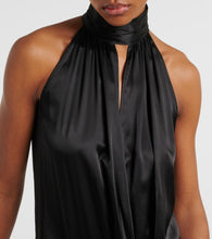 Nina Ricci Gathered halterneck satin minidress